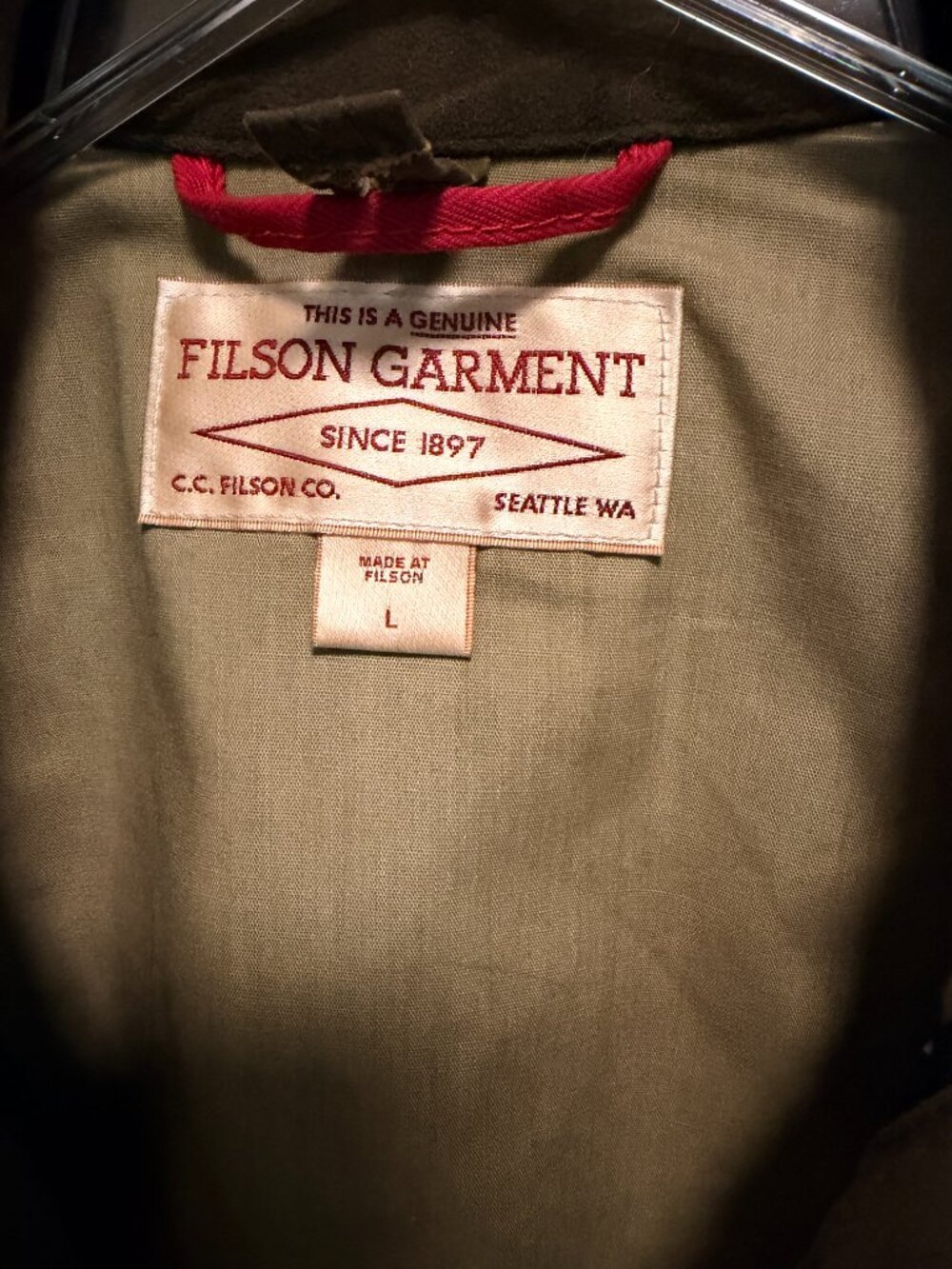 Filson Waxed Field Jacket Men’s L Brown Moleskin Collar - Picture 2 of 6